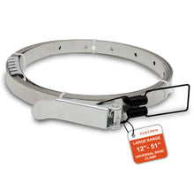 Load image into Gallery viewer, XL Dust Collector Band Clamp One-Size-Fits-Most 12" to 51" Hose Clamp Stainless Steel Dust Strap (Copy)