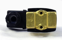 Load image into Gallery viewer, Brass Solenoid Valve NO 3/8 inch NPT 24vdc NPT Normally Open for water, gas &amp; air