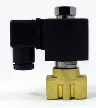 Load image into Gallery viewer, Brass Solenoid Valve NO 3/8 inch NPT 24vdc NPT Normally Open for water, gas &amp; air