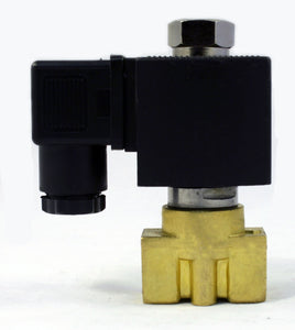 Brass Solenoid Valve NO 3/8 inch NPT 24vdc NPT Normally Open for water, gas & air