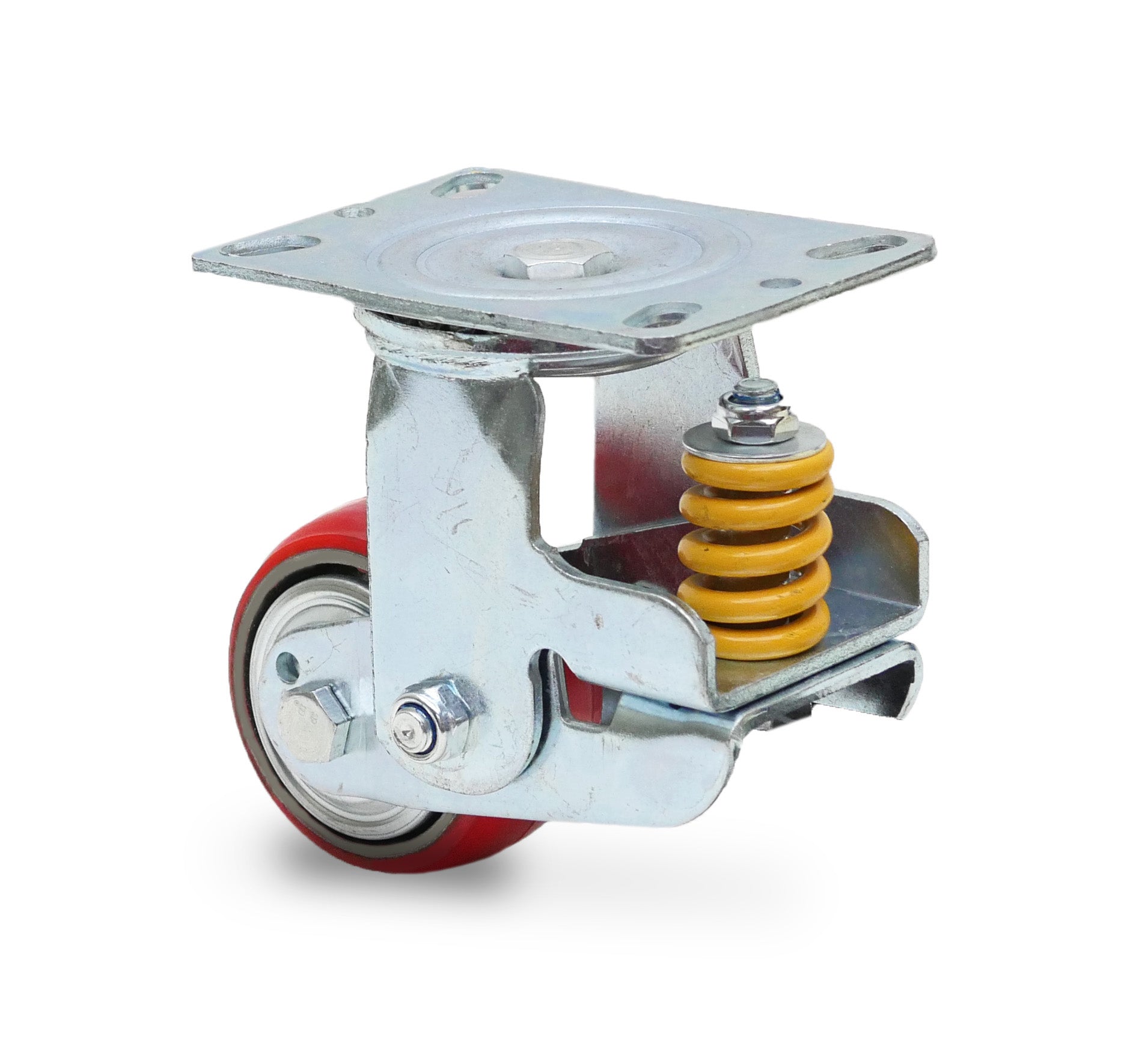 Spring Castor Spring Loaded Shock Absorbing Casters, Industrial Grade Polyurethane 4 ...