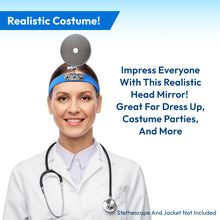 Load image into Gallery viewer, dr dress up, dr dress up accessory, realistic doctor costume, head mirror for doctor costume