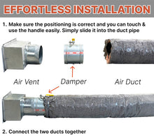 Load image into Gallery viewer, 6 inch HVAC Duct Manual Volume Backdraft Damper with Adjustment Handle