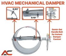 Load image into Gallery viewer, 10 inch HVAC Duct Manual Volume Backdraft Damper with Adjustment Handle