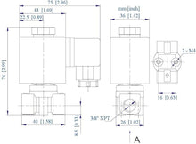 Load image into Gallery viewer, Brass Solenoid Valve NO 3/8 inch NPT 24vdc NPT Normally Open for water, gas &amp; air