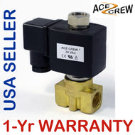 Brass Solenoid Valve NO 3/8 inch NPT 24VAC Normally Open for Water, Air & Gas