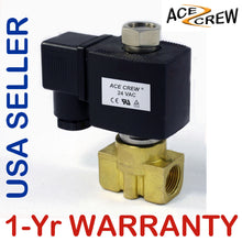 Load image into Gallery viewer, Brass Solenoid Valve NO 3/8 inch NPT 24VAC Normally Open for Water, Air &amp; Gas