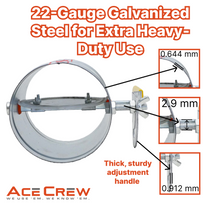 Load image into Gallery viewer, 4 inch HVAC Duct Manual Volume Backdraft Damper with Adjustment Handle