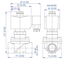 Load image into Gallery viewer, Brass Solenoid Valve NO 1 inch NPT 24VDC Normally Open with Water, Air &amp; Gas