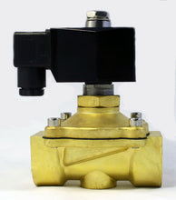 Load image into Gallery viewer, Brass Solenoid Valve NO 1 inch NPT 24VDC Normally Open with Water, Air &amp; Gas