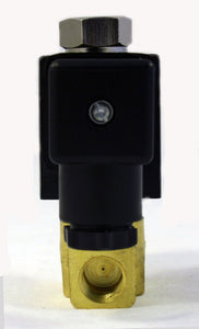 Brass Solenoid Valve NO 1/4 inch NPT , 110VAC/120VAC Normally Open for Water, Air & Gas