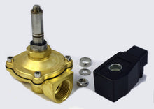 Load image into Gallery viewer, Brass Solenoid Valve NO 1 inch NPT 12VDC Normally Open for Water, Air &amp; Gas