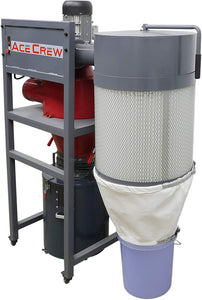 AceCrew Cyclone Dust Collector 1.5HP 120VAC Single Phase 6" Inlet