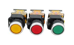 push button, momentary push button, emergency stop button, yellow push button, 22mm push button, panel mount push button, industrial push button, 660V push button, 10A push button, 660V yellow push button, 10A yellow push button 