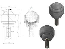 Load image into Gallery viewer, ACECREW 1 Inch (Pack of 10) Ball Transfer - Heavy Duty Bearing Roller Conveyor -M320