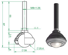 Load image into Gallery viewer, ACECREW 1 Inch (Pack of 4) Specialty Ball Down Ball Transfer - Heavy Duty Face Bearing Conveyor -M324