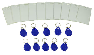 RFID Access Cards and Key Chain Fobs x 10 Sets