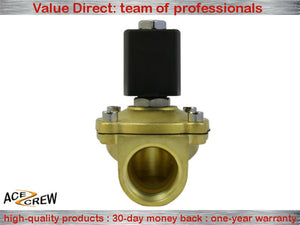 Brass Solenoid Valve Viton 1 inch NPT 220VAC-240VAC Normally Closed for Liquid, Air ,Gas